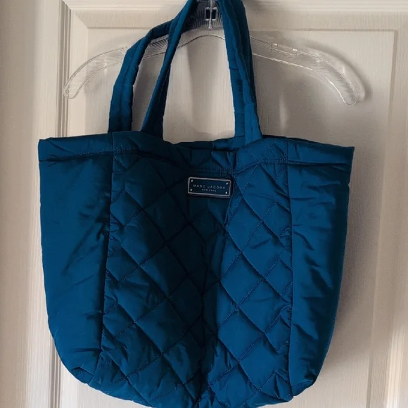 Marc Jacobs Teal Quilted Tote Bag Like New Without Tags - Picture 5 of 6